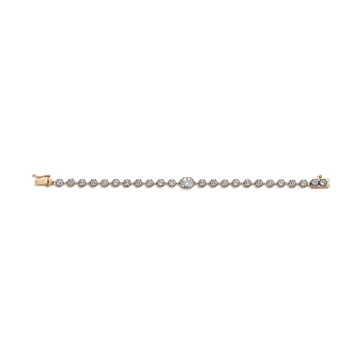 Aurate x Molly Dickson: Georgian Tennis Bracelet Vermeil Black Rhodium 6in 6.5in 7in 7.5in