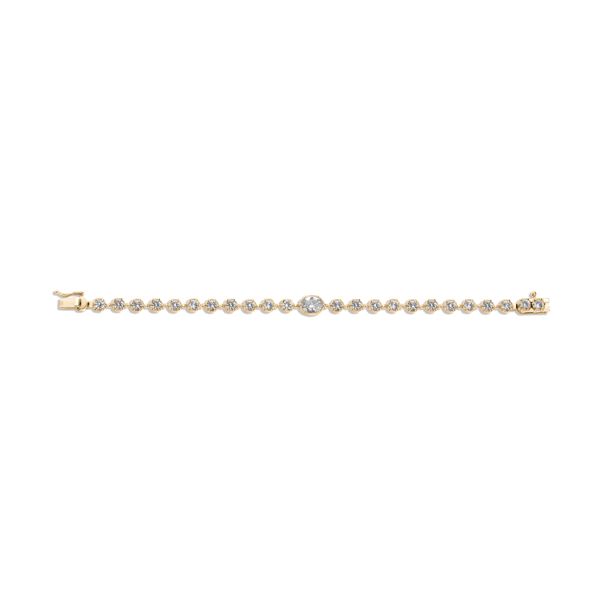 Aurate x Molly Dickson: Georgian Tennis Bracelet Vermeil Yellow Gold 6in 6.5in 7in 7.5in