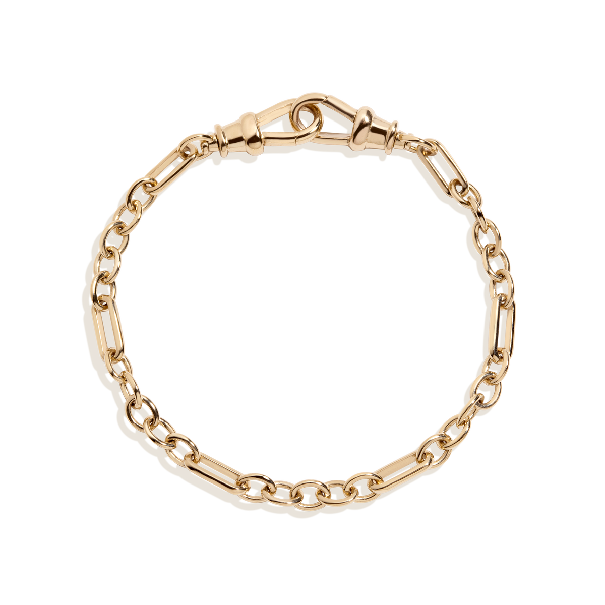 Aurate x Molly Dickson: Double Clasp Chain Bracelet Vermeil Yellow Gold 6in 6.5in 7in 7.5in First