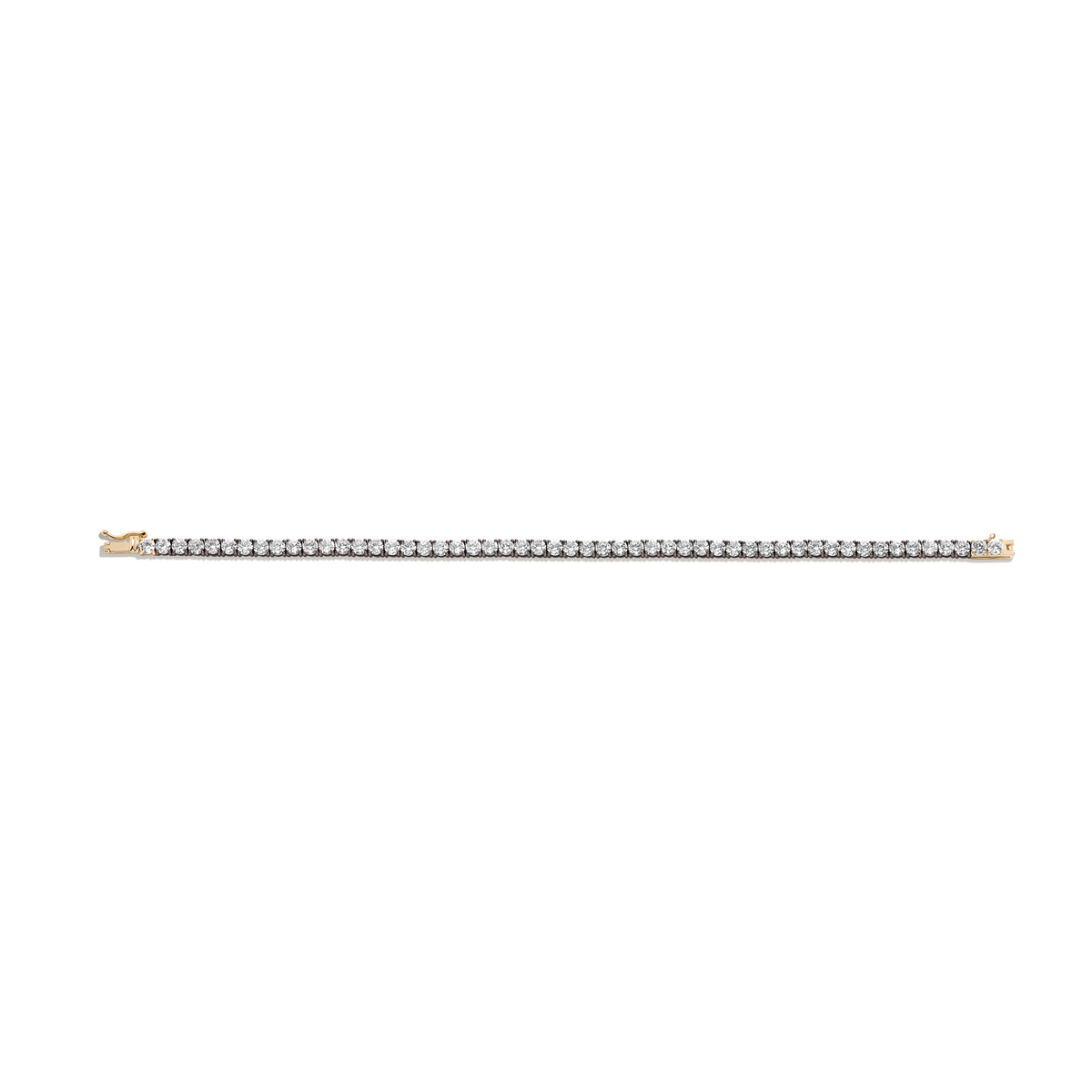 Aurate x Molly Dickson: Classic Black Rhodium Tennis Bracelet Vermeil Black Rhodium 6ct 6in 6.5in 7in 7.5in