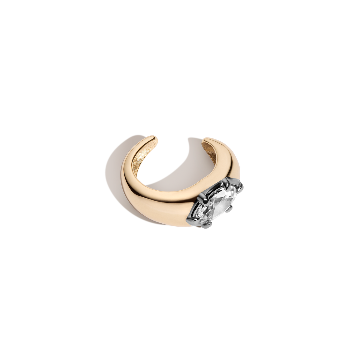 Aurate x Molly Dickson: Georgian Bold Ear Cuff Vermeil Black Rhodium