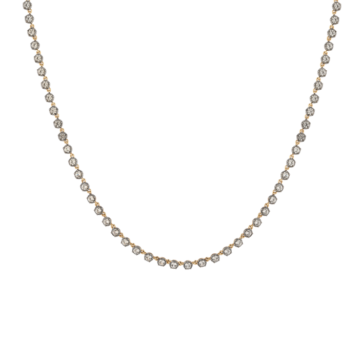 Black Rhodium Georgian Tennis Necklace Vermeil Black 16in First