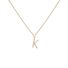 Lab Grown Diamond Pavé Station Letter Necklace