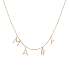 Lab Grown Diamond Pavé Station Letter Necklace