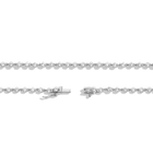 Lab Grown White Sapphire Georgian Tennis Necklace