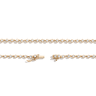 Lab Grown White Sapphire Georgian Tennis Necklace