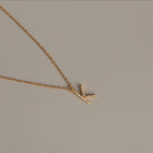Lab Grown Diamond Pavé Station Letter Necklace