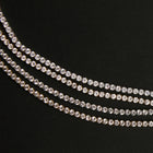 Stainless Steel Lab Grown White Sapphire Tennis Necklace