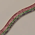 Lab Grown Pink Sapphire Baguette Tennis Necklace