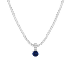 Round Cut Tennis Charm Pendant