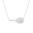 Lab Grown Diamond Tennis Racket Necklace