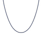 Lab Grown Blue Sapphire Tennis Necklace