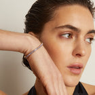 Lab Grown Amethyst Baguette Tennis Bracelet