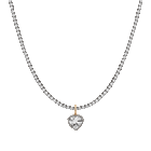 Aurate x Molly Dickson: Classic Black Rhodium Tennis Pendant Necklace