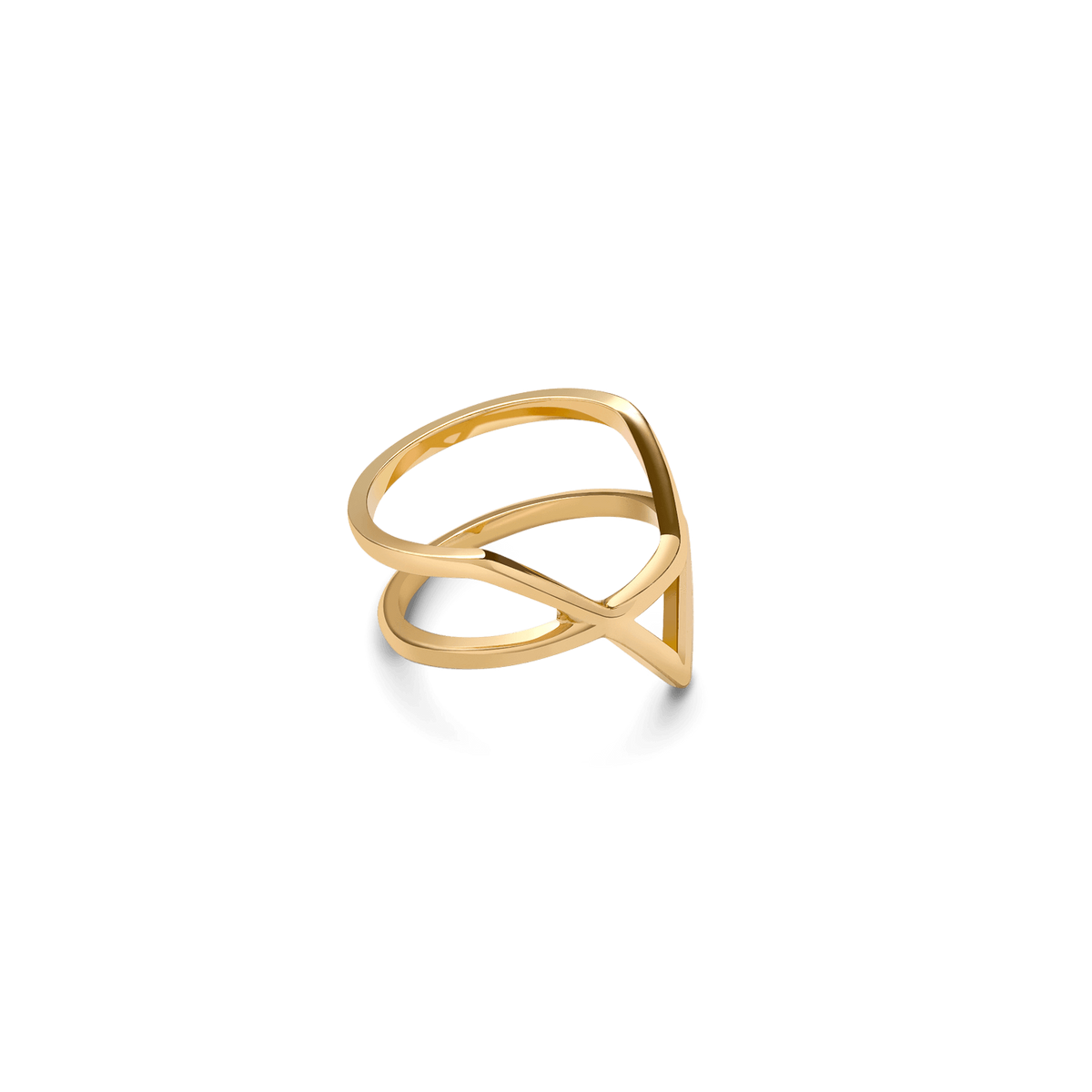 Icon Ring Yellow Gold Vermeil 14k Yellow Gold 18k Yellow Gold Half Side