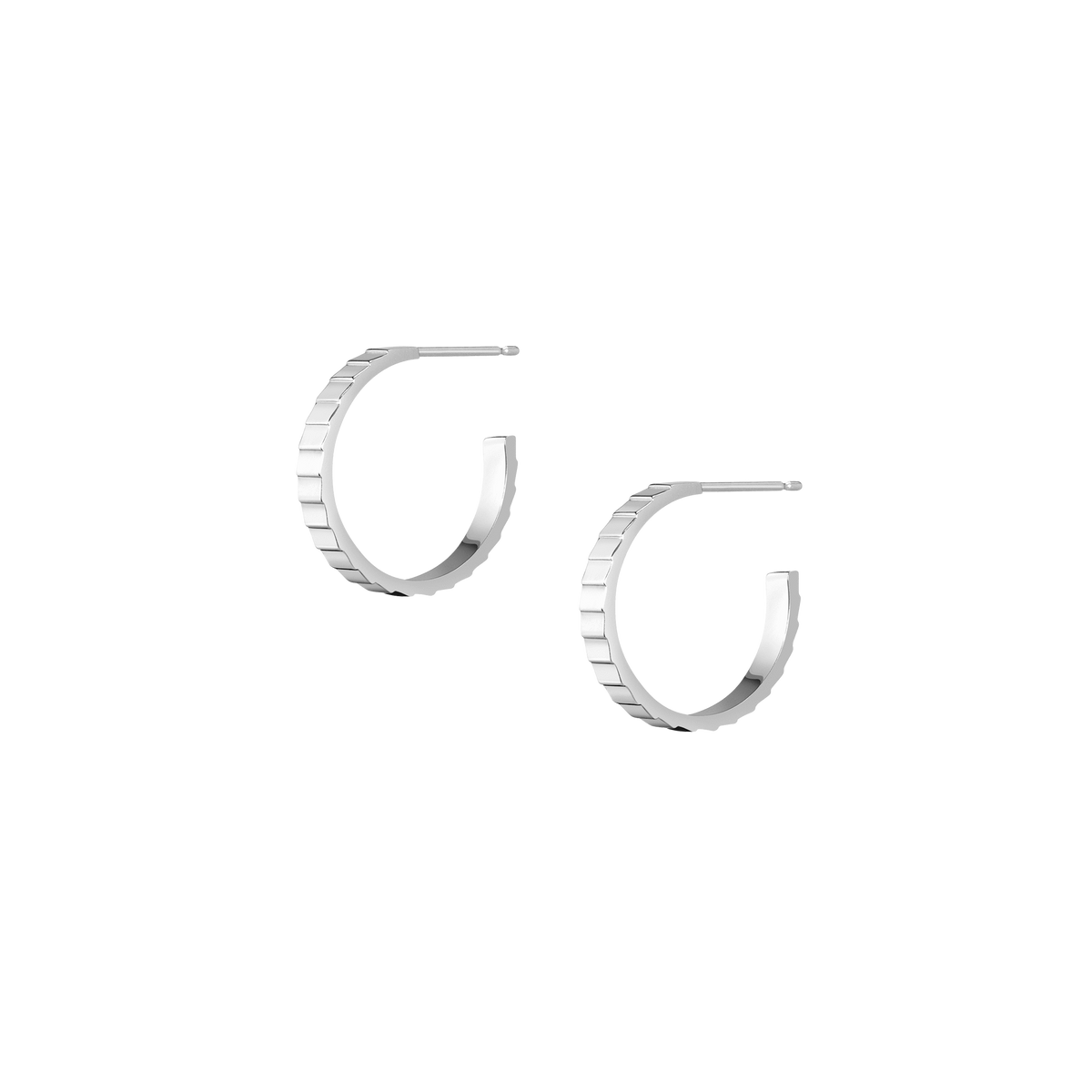 Infinity Hoop Earrings White Gold Vermeil 14K White Gold 18K White Gold First Single | Pair