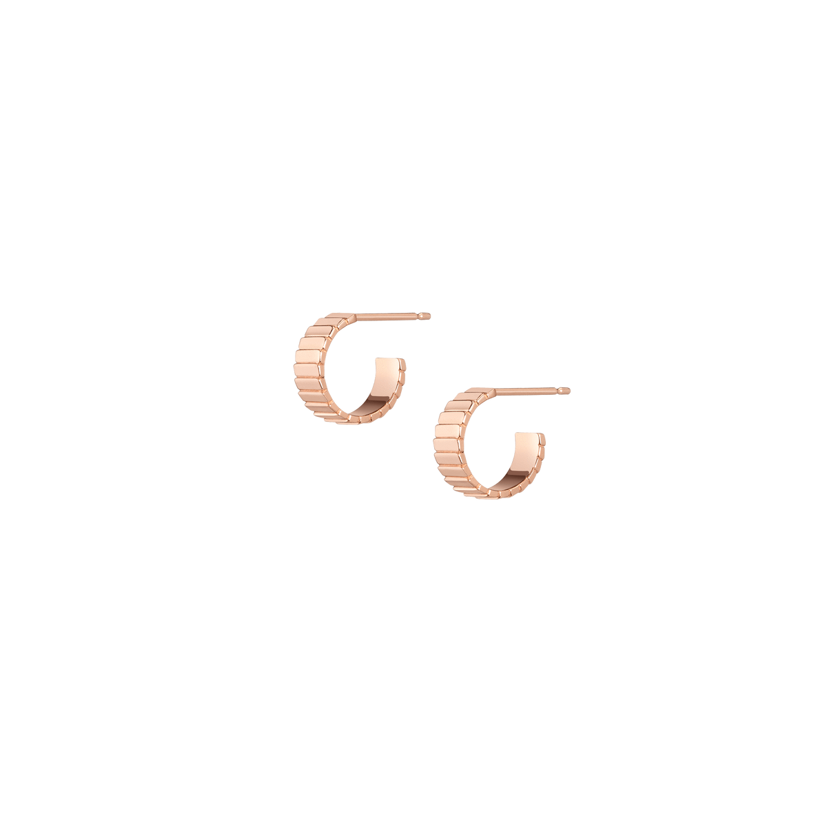 Infinity Gold Huggie Earrings Rose Gold Vermeil 14K Rose Gold 18K Rose Gold First Single | Pair