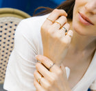 Quadricolor Ring with Black Diamonds