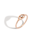 Diamond Bezel Evil Eye Ring