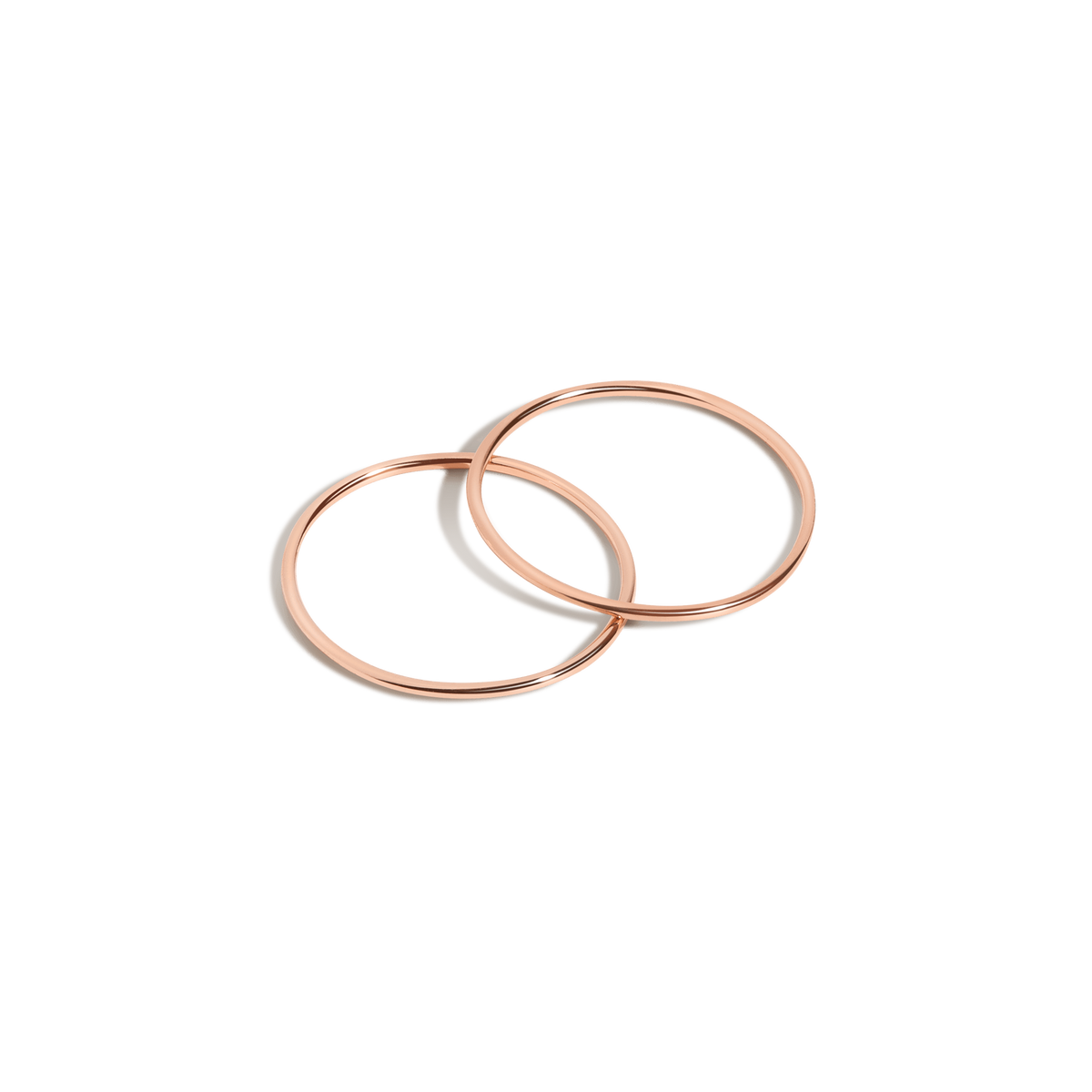 Simple Stacking Set Rose Gold Vermeil 14K Rose Gold 18K Rose Gold First