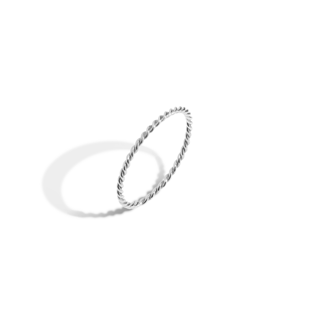 Stackable Twist Ring White Gold Vermeil 14k White Gold 18k White Gold First