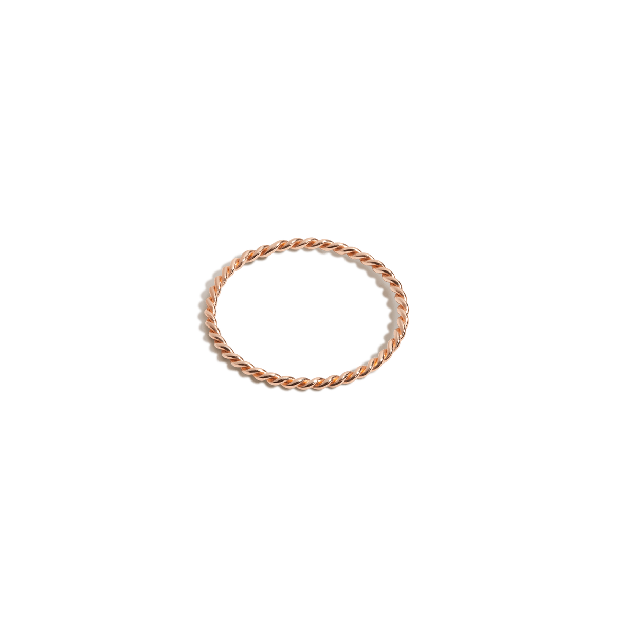 Stackable Twist Ring Rose Gold Vermeil 14K Rose Gold 18K Rose Gold