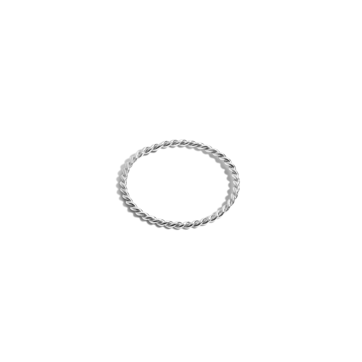 Stackable Twist Ring White Gold Vermeil 14K White Gold 18K White Gold