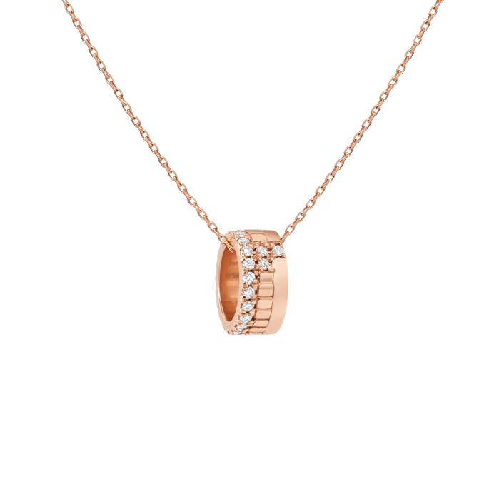Diamond Infinity Pendant Rose Gold Vermeil 14K 18K First