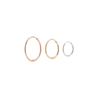 Lightweight Gold Hoop Earrings Trio