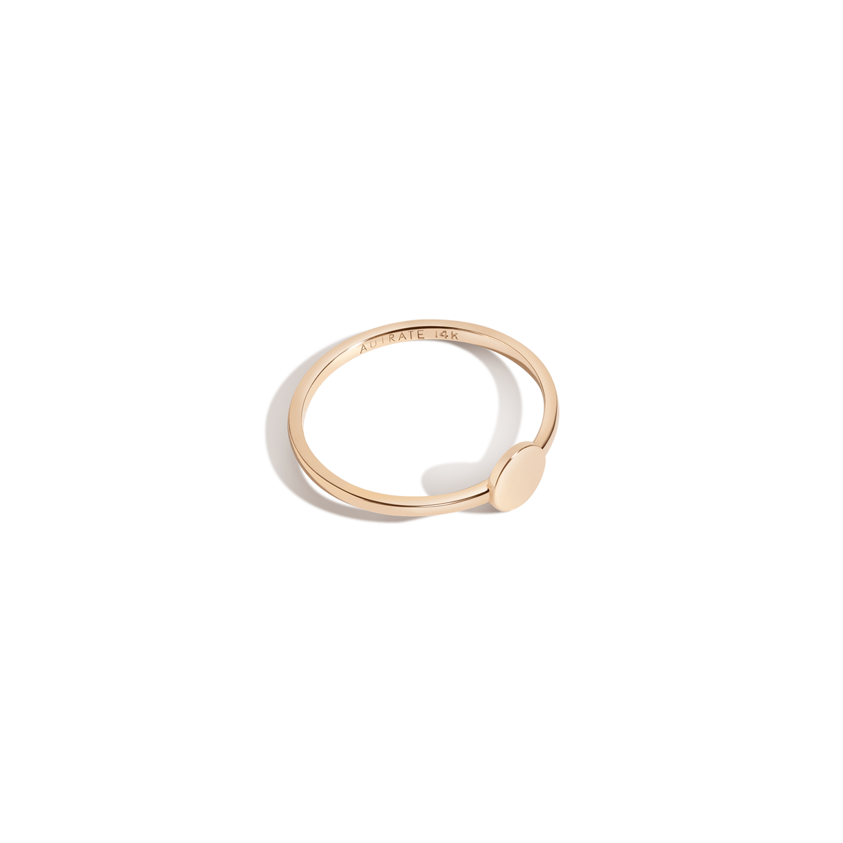 Mini Disk Ring 14K Yellow Gold 18K Yellow Gold