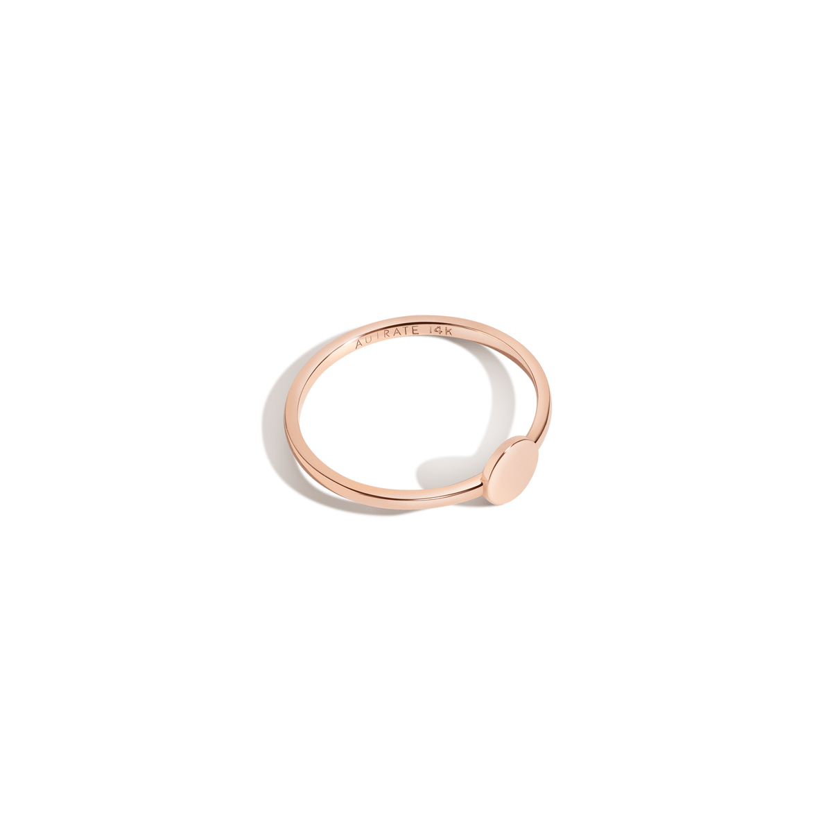 Mini Disk Ring 14K Rose Gold 18K Rose Gold