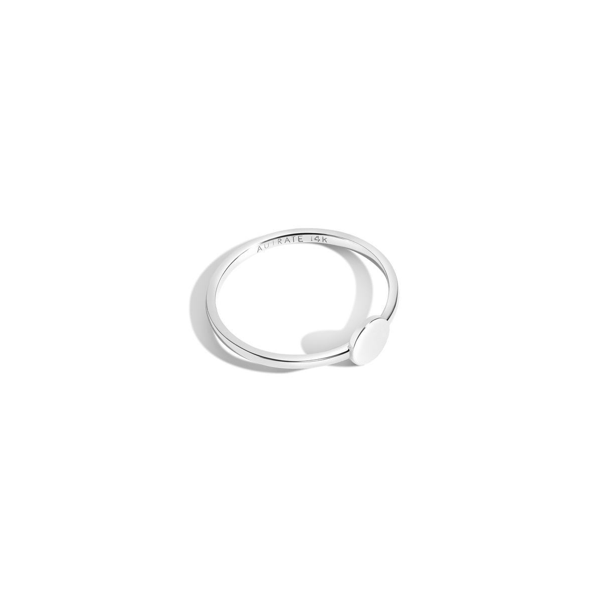 Mini Disk Ring Sterling Silver 14K White Gold 18K White Gold