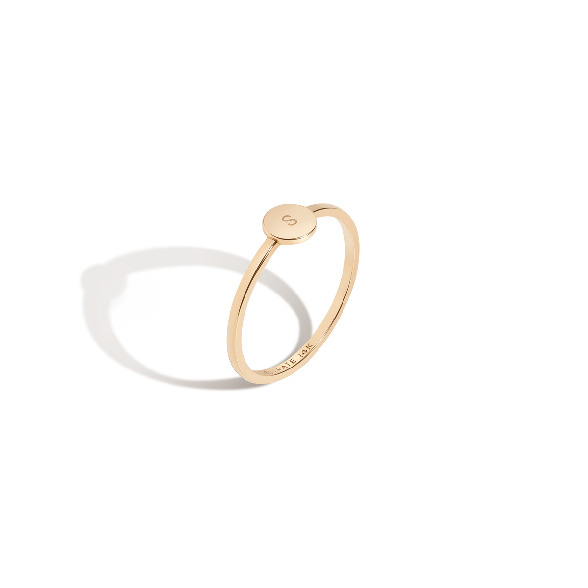 Mini Disk Ring 14K Yellow Gold 18K Yellow Gold   First