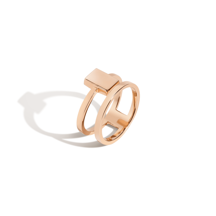 Tableau Ring Rose Gold Vermeil 14k Rose Gold 18k Rose Gold First