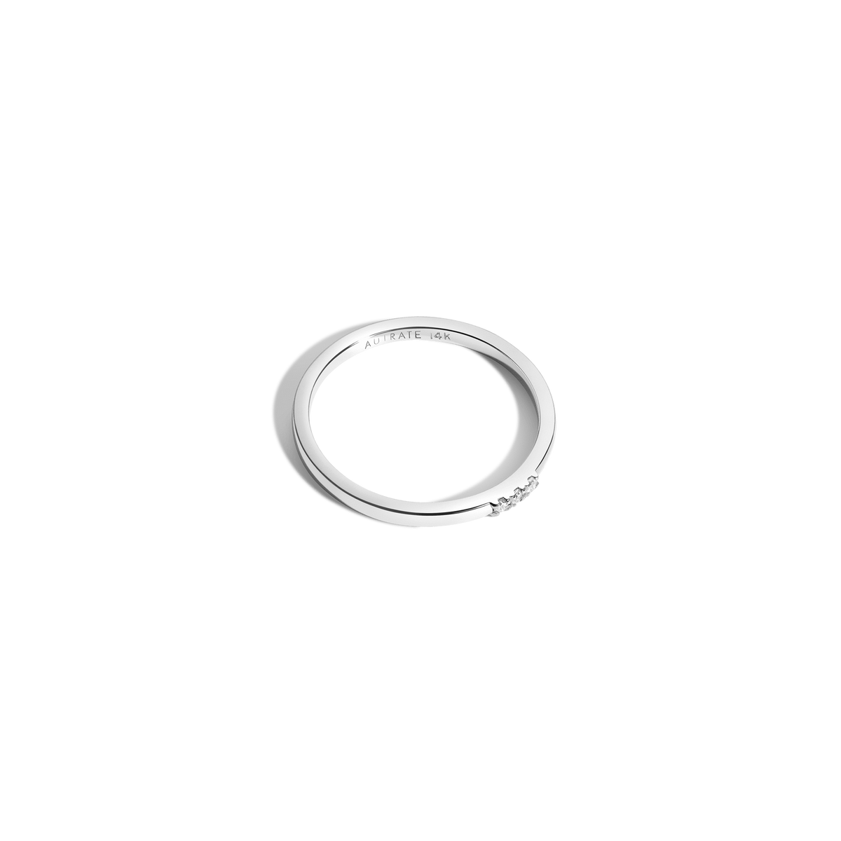 Tridiamond Ring Sterling Silver 14K White Gold 18K White Gold