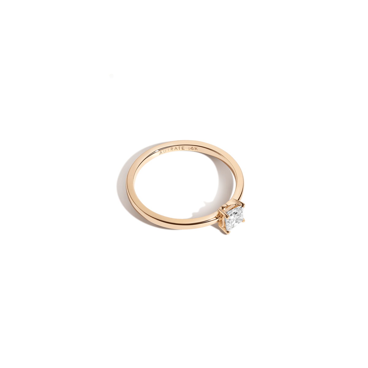 Princess Diamond Ring 14K Yellow Gold 18K Yellow Gold White Diamonds