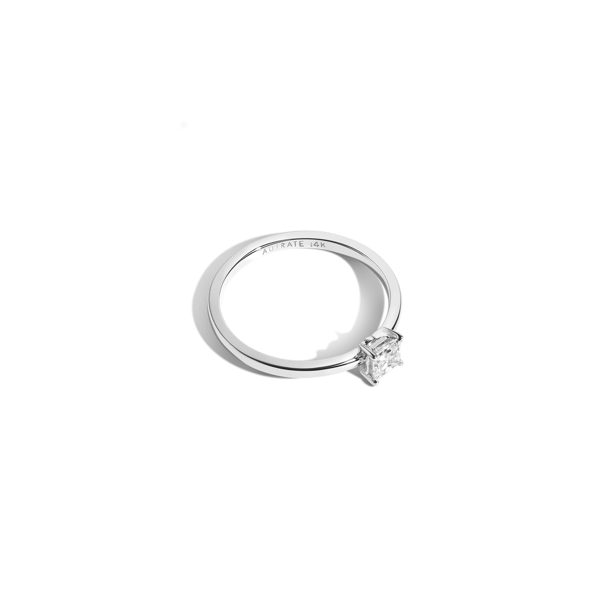 Princess Diamond Ring 14K White Gold 18K White Gold White Diamonds