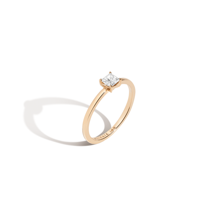 Princess Diamond Ring  14K Yellow Gold 18K Yellow Gold White Diamonds First
