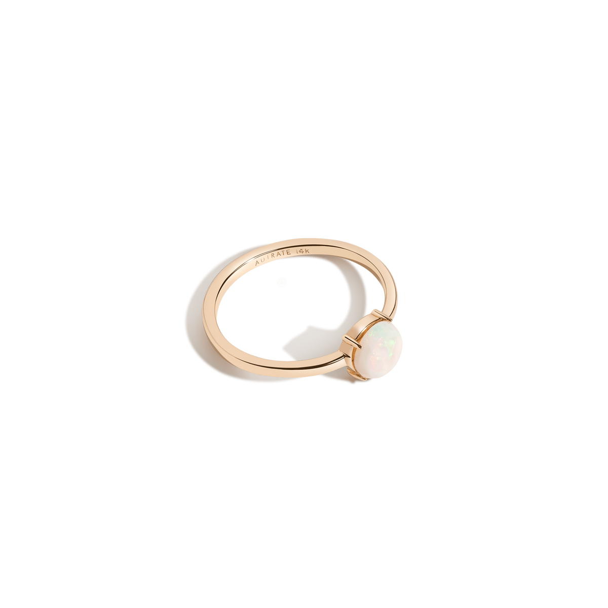 Simple Opal Ring Yellow Gold Vermeil 14K Yellow Gold 18K Yellow Gold
