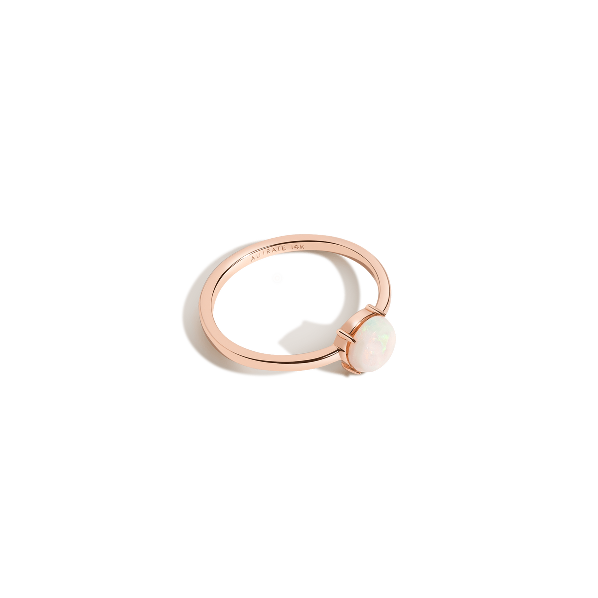 Simple Opal Ring Rose Gold Vermeil 14K Rose Gold 18K Rose Gold