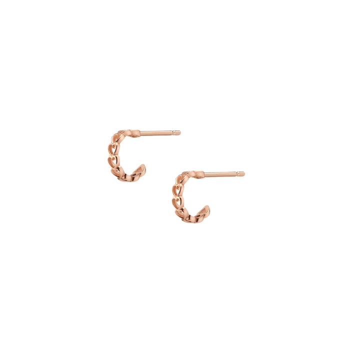 Infinity Heart Huggie Earrings Rose Gold Vermeil 14K Gold 18K Gold Single | Pair First
