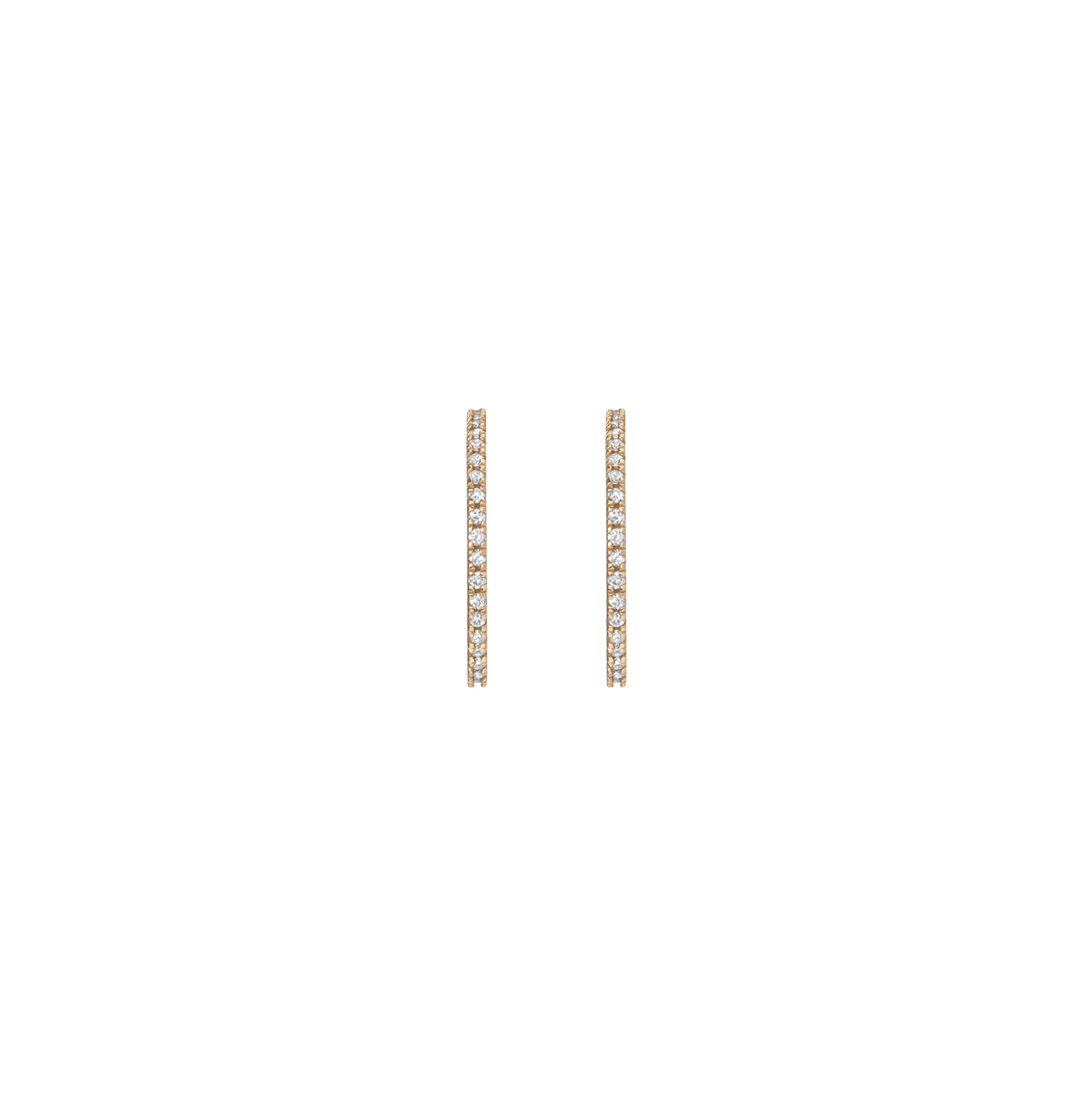 Diamond Quadricolor Hoops Yellow Gold 14K 18K Single | Pair