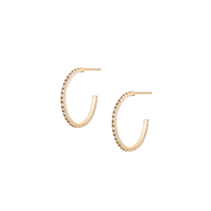 Diamond Quadricolor Hoops Yellow Gold 14K 18K Single | Pair First