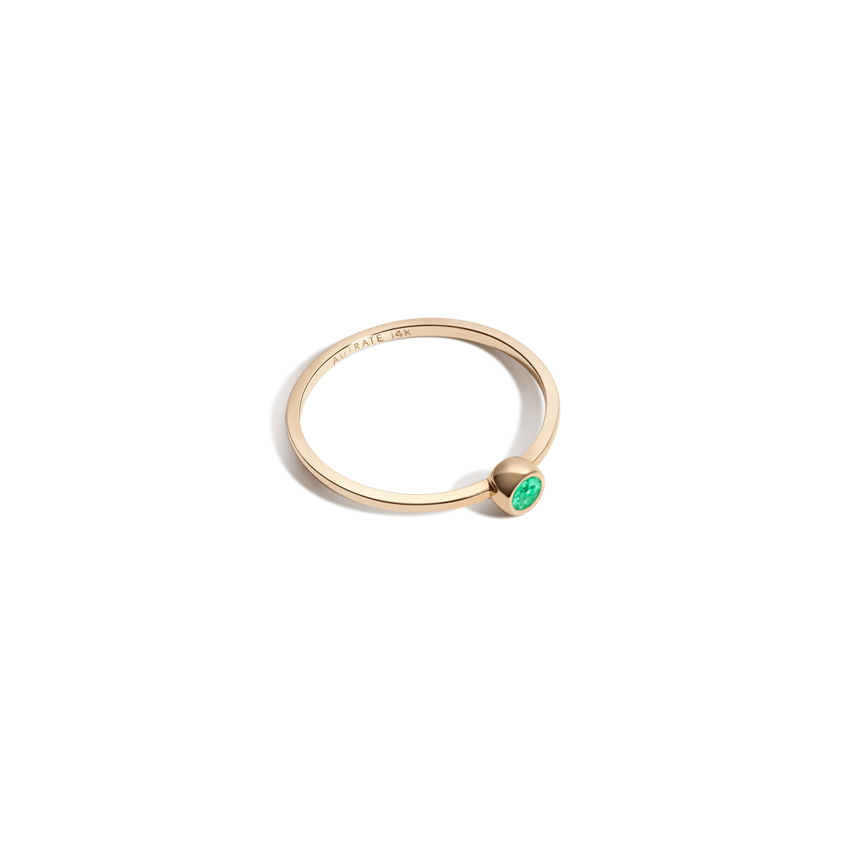 Birthstone Ring Yellow Gold 14K 18K Emerald - May