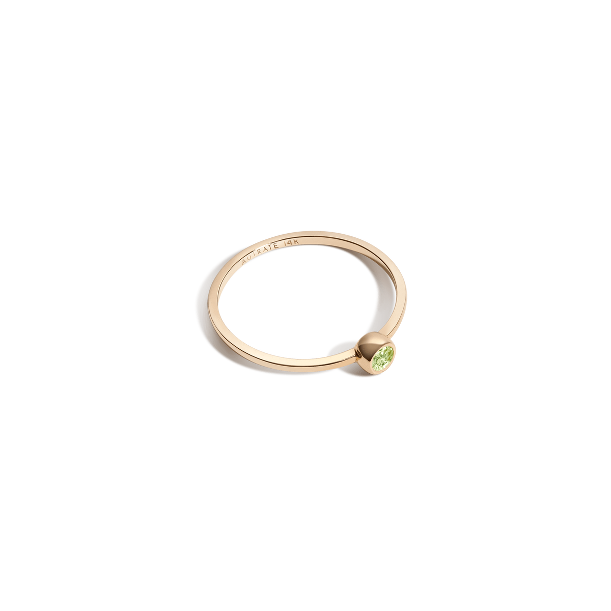 Birthstone Ring Yellow Gold 14K 18K Peridot - Aug