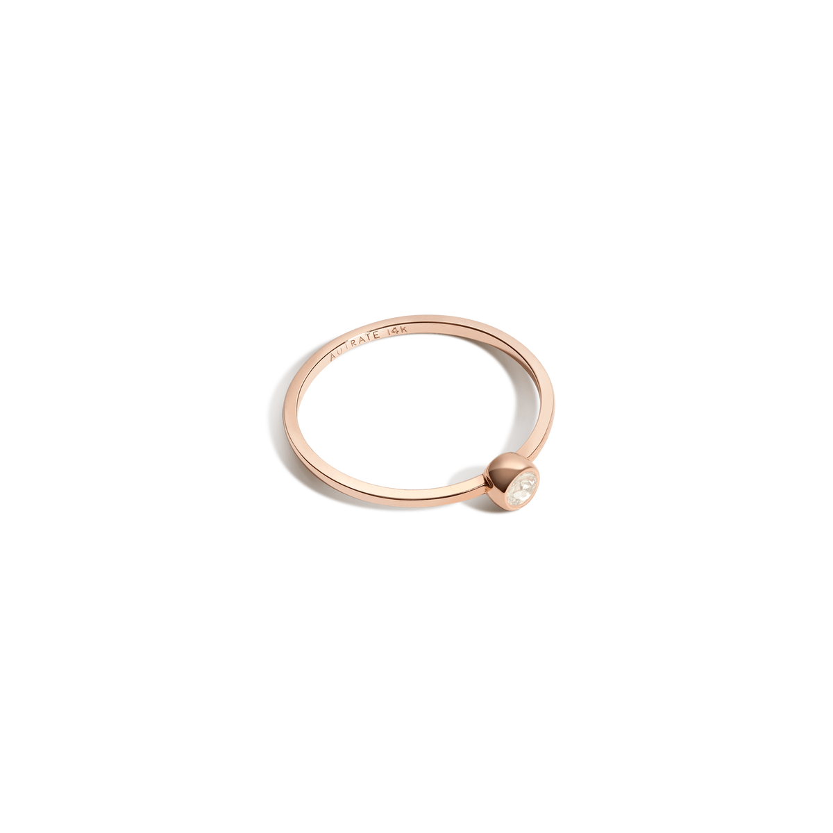 Birthstone Ring Rose Gold 14K 18K Moonstone - Jun