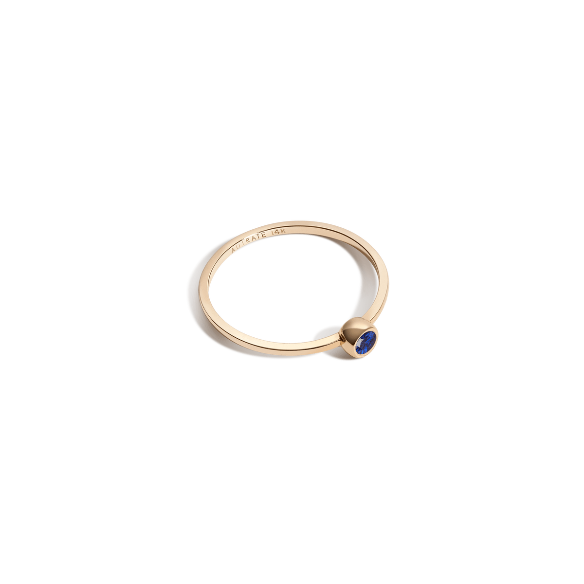Birthstone Ring Yellow Gold 14K 18K Blue Sapphire - Sep