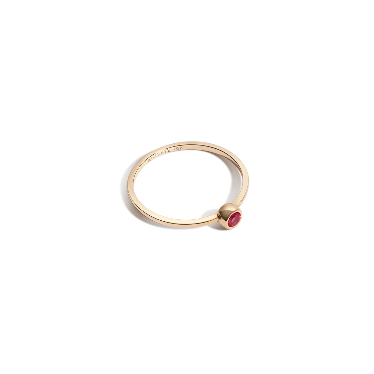 Birthstone Ring Yellow Gold 14K 18K Ruby - Jul