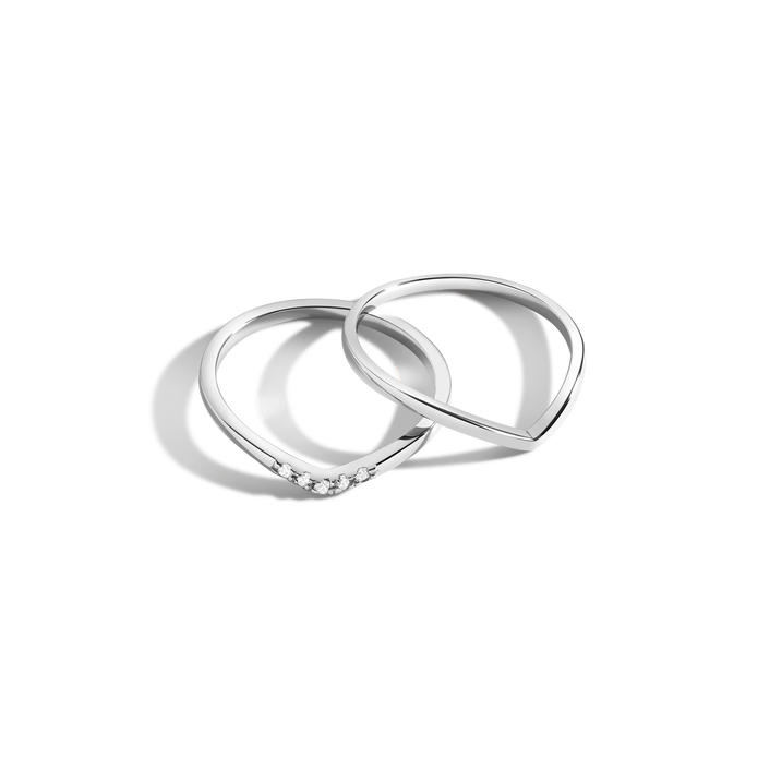 Brooklyn Bridge Ring Set White Gold Vermeil 14K 18K First