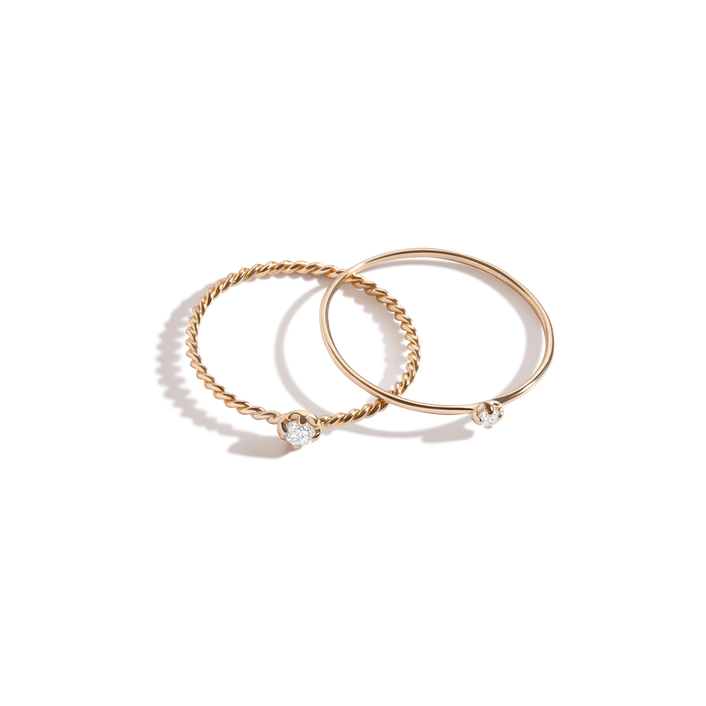 Bougainvillea Ring Set Yellow Gold Vermeil 14K 18K First